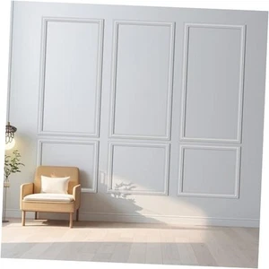 Pre-Cut Wall Molding Kit, Ready to Assemble Wainscoting Accent Panels for - Picture 1 of 8