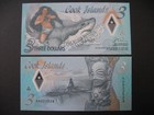 COOK ISLANDS  3 Dollars  2021  Polymer  (P11)  UNC