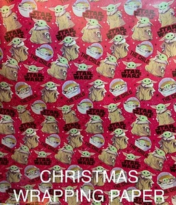 MANDALORIAN THE CHILD CHRISTMAS GIFT WRAPPING PAPER 20 SQ FT🎄🎁 - Picture 1 of 2
