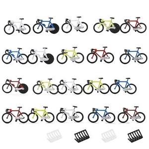 Escala HO 1:87 bicicletas 20 piezas bicicletas 4 piezas estanterías de estacionamiento modelo trenes diseño C8702 - Imagen 1 de 7