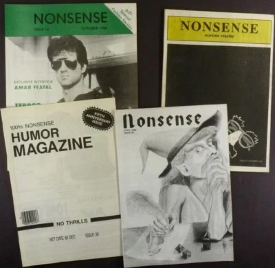 Hofstra University Student Humor Magazine 'Nonsense '- Four 1980s Issues Foto 1 de 4