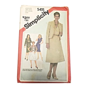 Simplicity 5435 Misses Pullover Dress & Lined Jacket Sz 22-24 UNCUT 1980 - Picture 1 of 6
