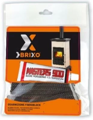 Guarnizione in Fibra per Stufe Legna Pallet Camini forni 550° 6/8/10/12 x 2,5 mt - Immagine 1 di 4