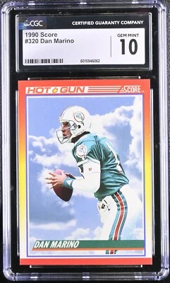 Puntuación 1990 - #320 Dan Marino Hot Gun CGC gema como nueva 10 Foto 1 de 2