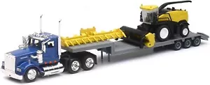 Rimorchio New-Ray Kenworth Lowboy con foraggio semovente New Holland - Foto 1 di 1