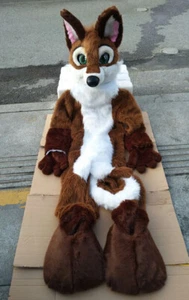 Husky Fursuit Dog Fox Mascot Costume Walking Halloween Christmas Cosplay Suit - Picture 1 of 5