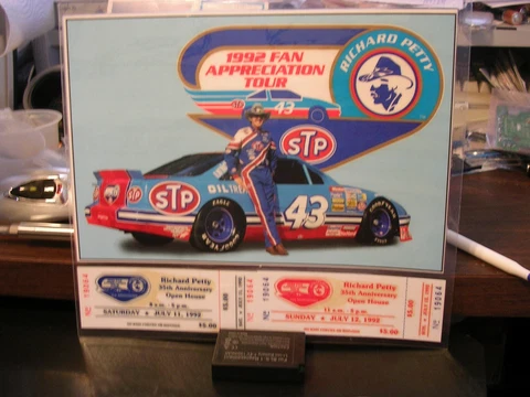 RICHARD PETTY  1992 TOUR POSTER CARD WITH OPEN HOUSE TICKETS Cover