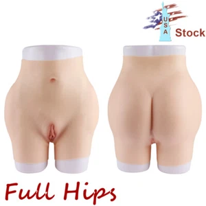 Silicone Panty Plump Hips Underwear Fake Vagina Pant Plump Buttocks Transgender - Picture 1 of 13
