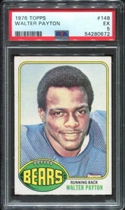 1976 Topps #148 Walter Payton RC PSA 5 Chicago Bears HOF Jackson State - Foto 1 di 1