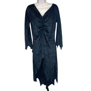 Spirit of Halloween black velvet vampire witch dress goth distressed women’s OS - Picture 1 of 7