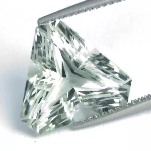 6.56Cts Excellent Natural Green Amethyst Prasiolite 12.2mm Fancy Trillion Cut - Picture 1 of 5