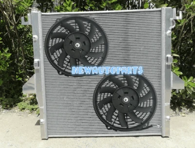 Radiador + ventiladores de aluminio #2711 para Dodge Ram 2500 3500 2003-2009 5,9D 6,7D Cummins Foto 1 de 4