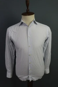 Eton Slim Blue Luxury Button Down Shirt Size 38 / 15 - Picture 1 of 18