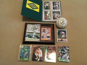 Mark McGwire collection baseball card lot 1987-88 & Team Set & Plaque - Picture 1 of 10