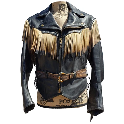 chaqueta de cuero negra mediana mujer Foto 1 de 4