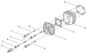 SFM / Sachs Zylinderkopf J30701B01F000 SFM Speedforce ab 2011SFM SX ab 2011 - Picture 1 of 1