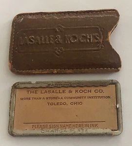 VTG Charge Plate Tag: LaSalle & Koch Department Store; "Toledo's Greatest Store" - Picture 1 of 4