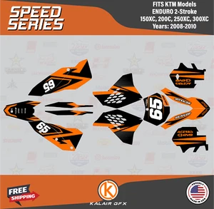 Graphics Kit for KTM Enduro 150XC 200XC 250XC 300XC (2008-2010) Speed - Orange - Picture 1 of 6
