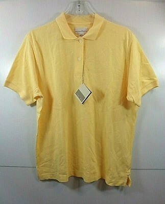 NUEVO CON ETIQUETAS CUTTER & BUCK Camisa Polo Clásica Para Mujer Talla Mediana Amarilla Top Damas Foto 1 de 4