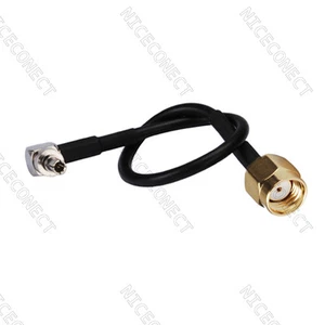 2 cables Pigtail CRC9 RA a RP-SMA macho (pin hembra) RG174 para módems Huawei - Imagen 1 de 2