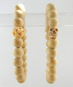 Handmade Stretch Beaded Bracelet Beads Wrist Khaki Brown Color 7" - 8" Unisex - Picture 1 of 8