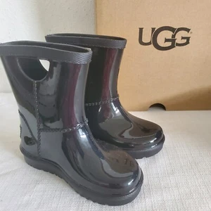 NEW KIDS TODDLERS SIZE 7 BLACK UGG RAHJEE RAIN SNOW BOOTS 1016733T UNISEX - Picture 1 of 6