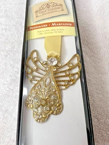 Angel Bookmark Casa Cristina Rhinestones Faux Pearl Original Box - Imagen 1 de 9