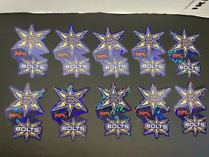 Lot of 10 XFL Birmingham Thunderbolts Football Logo Sticker 2001 Bolts Vitg Rare - Picture 1 of 6