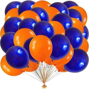 Orange and Blue Balloons for Graduation Baby Shower Wedding Birthday Family P... - Picture 1 of 5