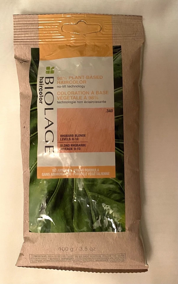 Color de cabello ruibarbo rubio a base de plantas Matrix Biolage sin elevación sin amoníaco 3,5 oz  Foto 1 de 1