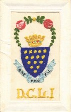 World War One Regimental Silk. Duke of Cornwall's Light Infantry.