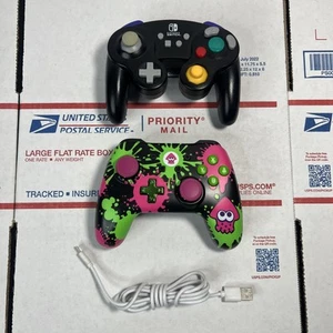2 PowerA Nintendo Switch / Gamecube - Splatoon 2  WIRED Controllers -SAME DAY - Picture 1 of 4