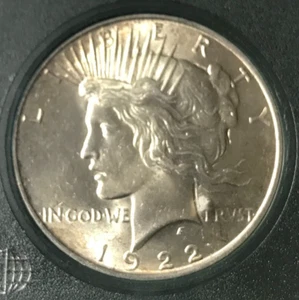 1922 PEACE SILVER DOLLAR VAM 1A TOP 50 VAM R5 MS LINE IN TIARA - Picture 1 of 4