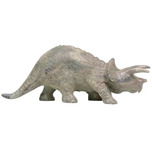 Marx Triceratops Dinosaur Figure – PL-977 Marbled Gray, 1960s Prehistoric Toy - Picture 1 of 5