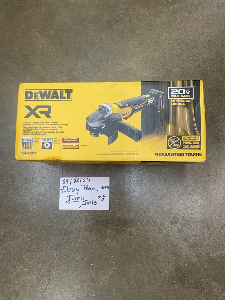Amoladora angular de velocidad variable DEWALT 20V XR DCG410VSB 4-1/2 pulgadas a 5 pulgadas (solo herramienta) Foto 1 de 1