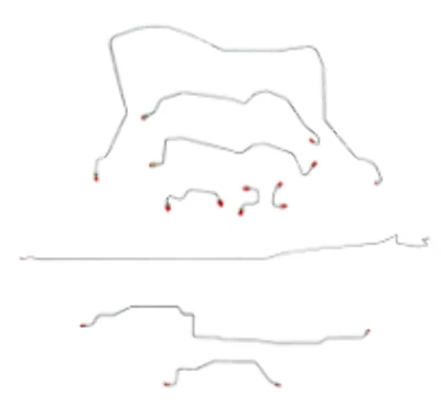 Полный комплект тормозной магистрали для Dodge Ram1500 95 полный привод LongBed Reg Cab RABS-CBK0036OM - Изображение 1 из 4