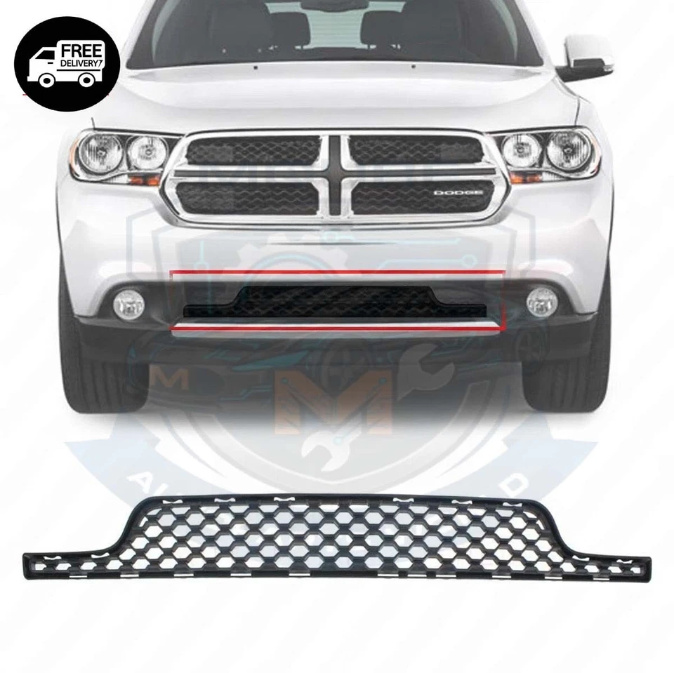 New For 2011-2013 Front Center Bumper Lower Grille Textured Black Dodge Durango Foto 1 de 1