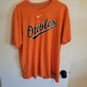 Baltimore Orioles Nike Authentic Short Sleeve T Shirt Men's Size Large Orange - Picture 1 of 4
