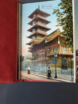  3 alte postkarten ca. 1910 Brüssel Litographie coloriert im Album - Bild 1 von 4