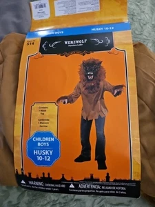 Halloween Costume Warewolf Children Huskey 10-12 Mask And Top - Picture 1 of 3