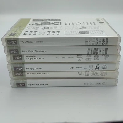 Stampin' Up! Lot Of 35 Holiday And Occasion Themed Rubber Stamps 6 Sets - Изображение 1 из 4