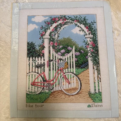 Sandra Gilmore Bike Tour Needlepoint Canvas - Image 1 of 2