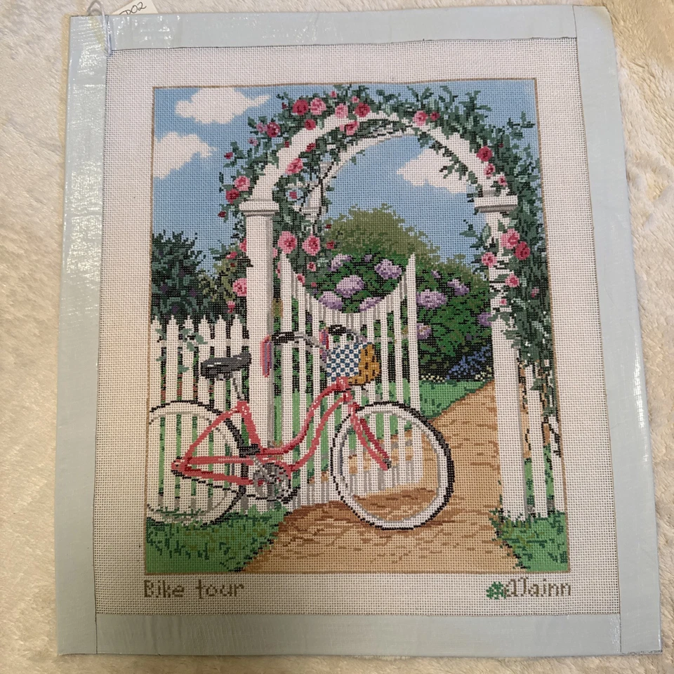Sandra Gilmore Bike Tour Needlepoint Canvas - Image 1 of 2