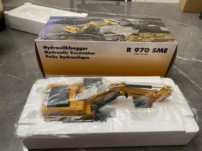Excavadora Liebherr R970 SME - Amarilla - WSI Escala 1:50 Diecast Modelo #02-1556 Nueva Foto 1 de 2