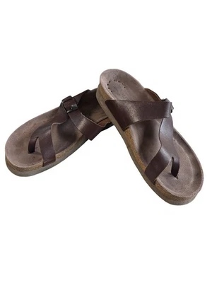 Sandálias femininas Mephisto Helen Spice Star tamanho 38/8 couro marrom feitas na França - Imagem 1 de 4