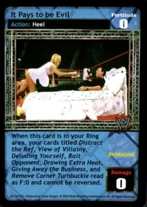 2003 Comic Images CCG WWE Raw Deal Velocity 42/150 Pays to be Evil - Foto 1 di 1