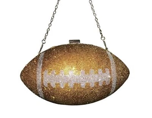 Lauren Lorraine Strass Fußball Damen Geldbörse handgefertigte Handtasche Neu - Bild 1 von 2
