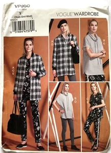Vogue 950 9275 Womens Wardrobe Jacket Tunic Leggings Pants Size XS S M L Xl XXL - Picture 1 of 9