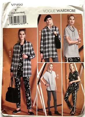 Vogue 950 9275 Womens Wardrobe Jacket Tunic Leggings Pants Size XS S M L Xl XXL - Image 1 of 4
