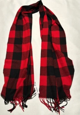 Bufanda a cuadros roja para hombre azul marino antiguo Foto 1 de 2